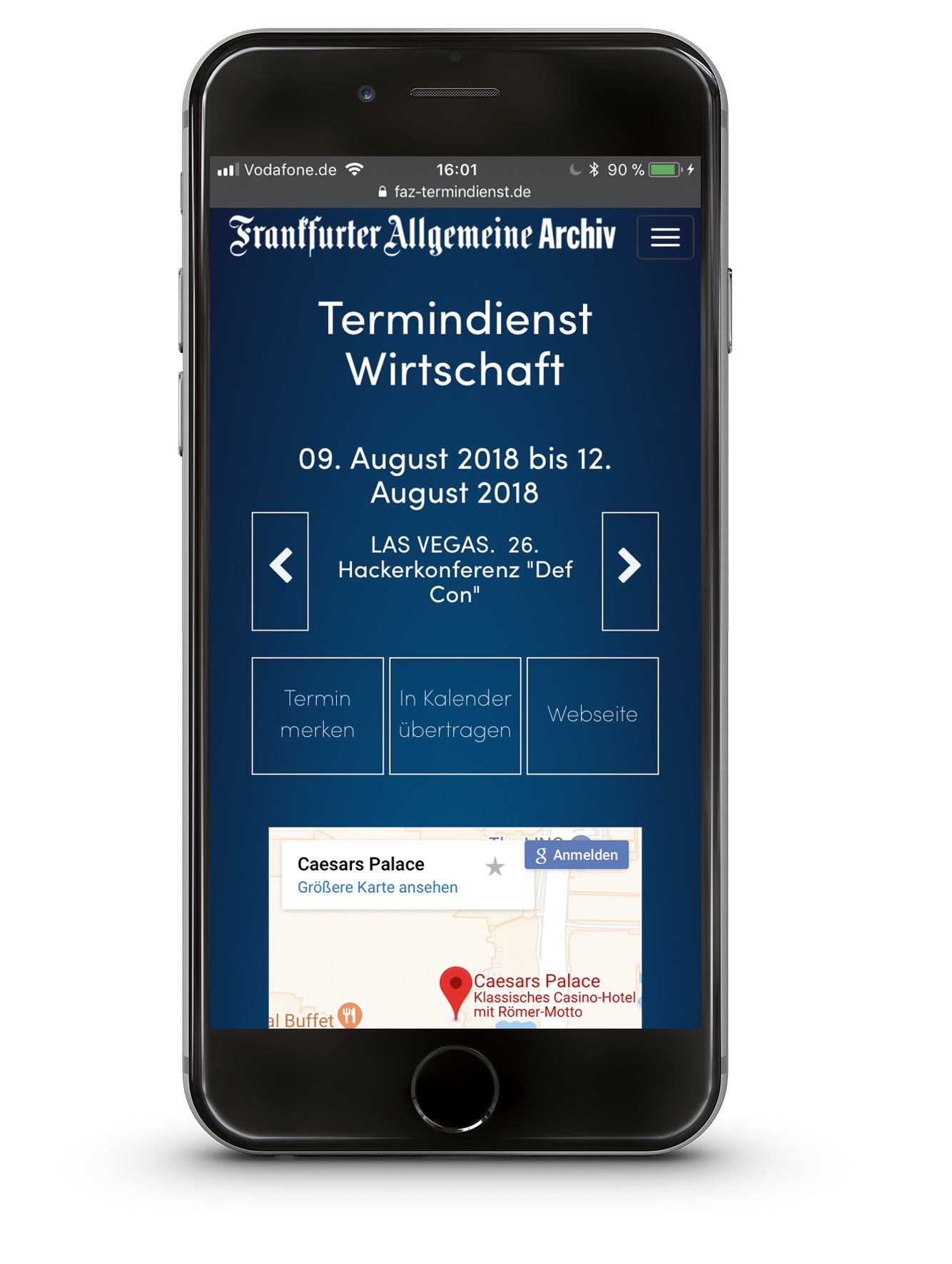 F.A.Z. Termindienst online und mobil